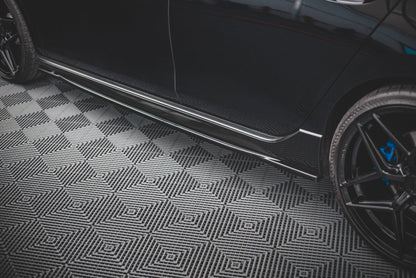 Seitenschweller Ansatz für V.1 für Volkswagen Golf R Mk8 schwarz matt