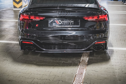 Mittlerer Diffusor Heck Ansatz für Audi RS5 F5 Facelift Carbon Look