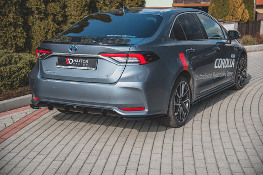 Diffusor Heck Ansatz für Toyota Corolla XII Limousine Carbon Look