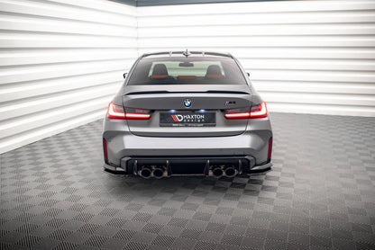 Heck Ansatz Flaps Diffusor V.1 für BMW M3 G80 Carbon Look