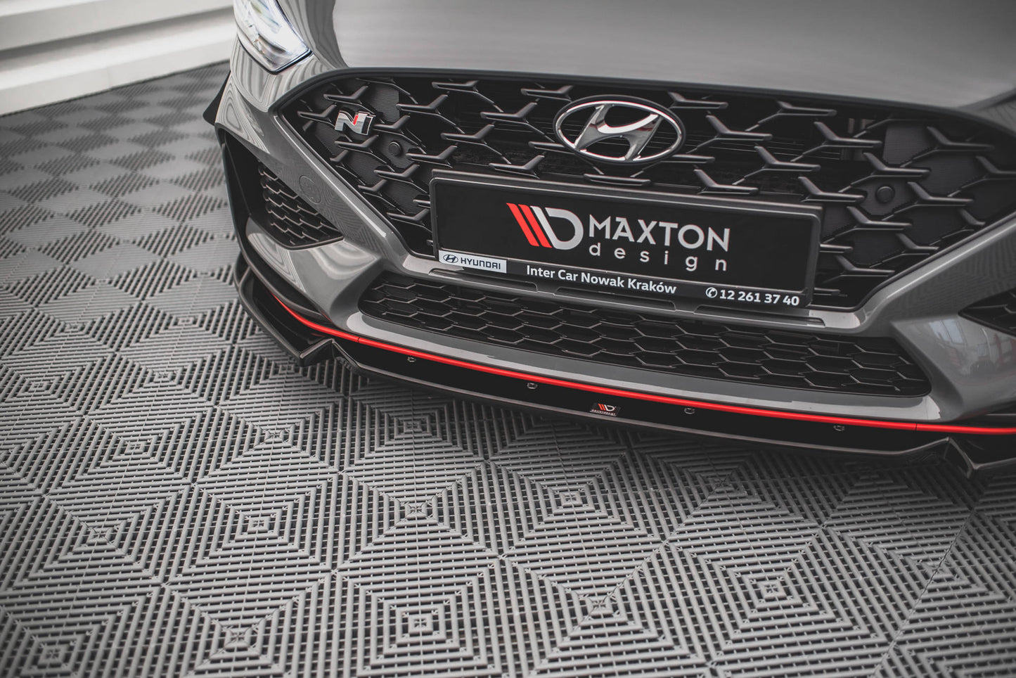 Front Ansatz V.2 für Hyundai I30 N Hatchback/Fastback Mk3 Facelift schwarz Hochglanz