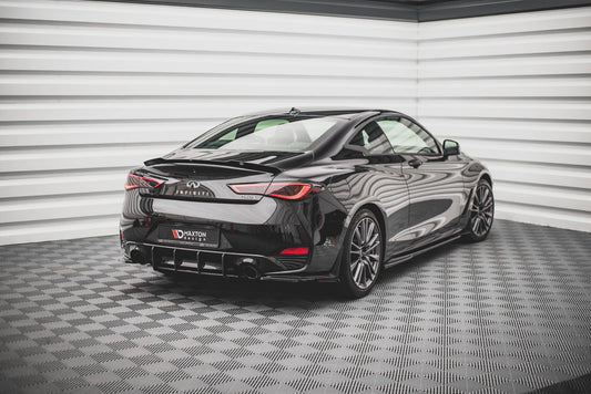 Heck Ansatz Flaps Diffusor für Infiniti Q60 S Mk2 Carbon Look