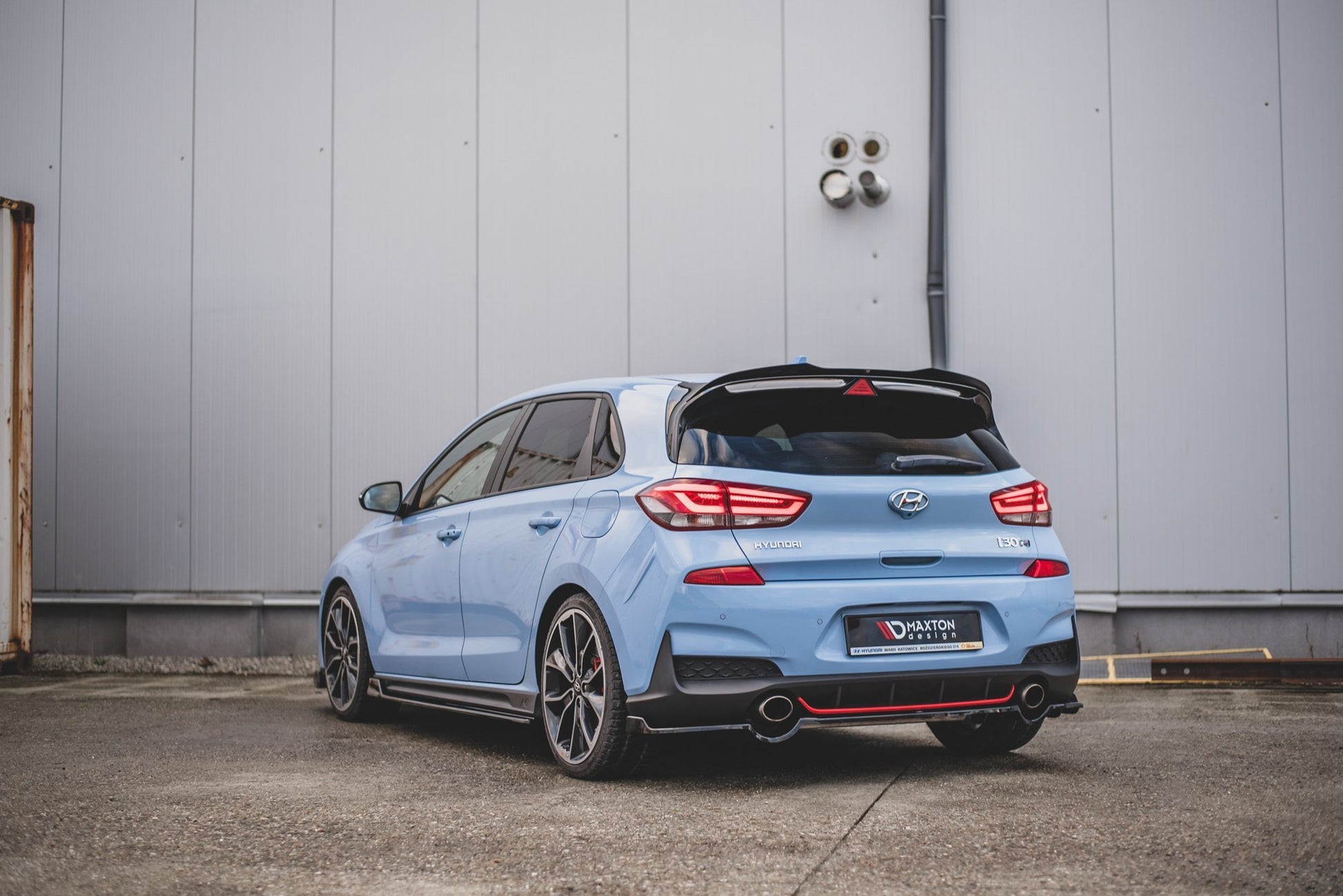 Mittlerer Diffusor Heck Ansatz für Hyundai I30 N Mk3 Hatchback Carbon Look