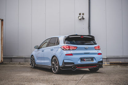 Mittlerer Diffusor Heck Ansatz für Hyundai I30 N Mk3 Hatchback Carbon Look