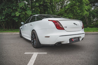 Heck Ansatz Flaps Diffusor für Jaguar XJ X351 schwarz Hochglanz