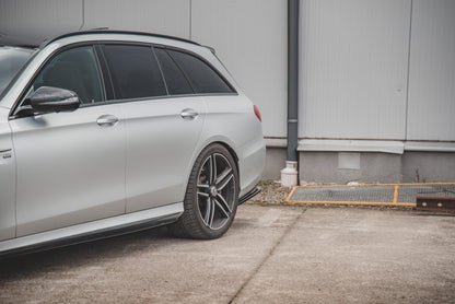 Heck Ansatz Flaps Diffusor für Mercedes-Benz E63 AMG Kombi/Limousine S213/W213 Carbon Look