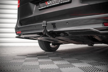 Mittlerer Diffusor Heck Ansatz DTM Look für Mercedes-Benz V-Klasse AMG-Line W447 Facelift schwarz matt