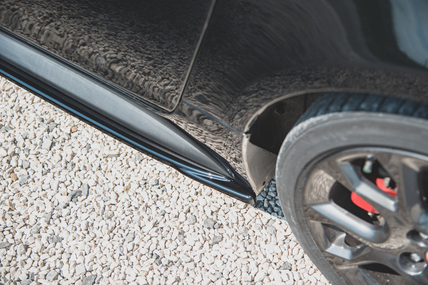 Seitenschweller Ansatz für Fiat 124 Spider Abarth schwarz matt