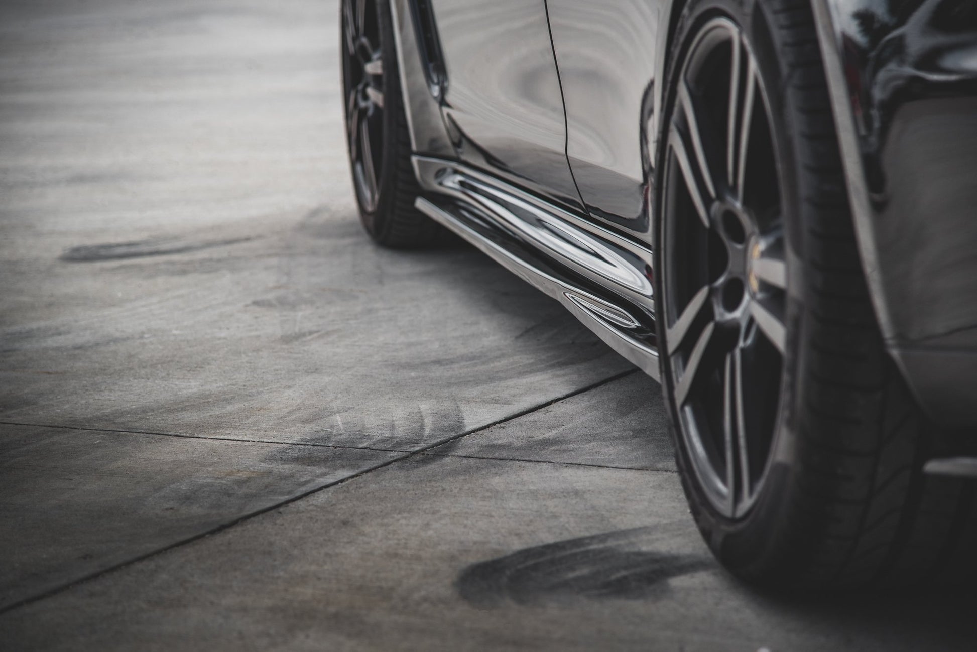 Seitenschweller Ansatz für V.1 für Porsche Panamera Turbo 970 Facelift Carbon Look