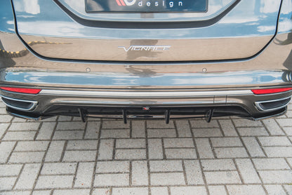 Diffusor Heck Ansatz für Ford Mondeo Vignale Mk5 Facelift schwarz matt