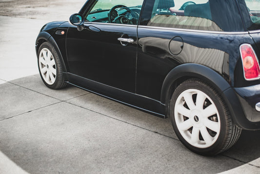 Seitenschweller Ansatz für Mini Cooper / One R50 schwarz matt