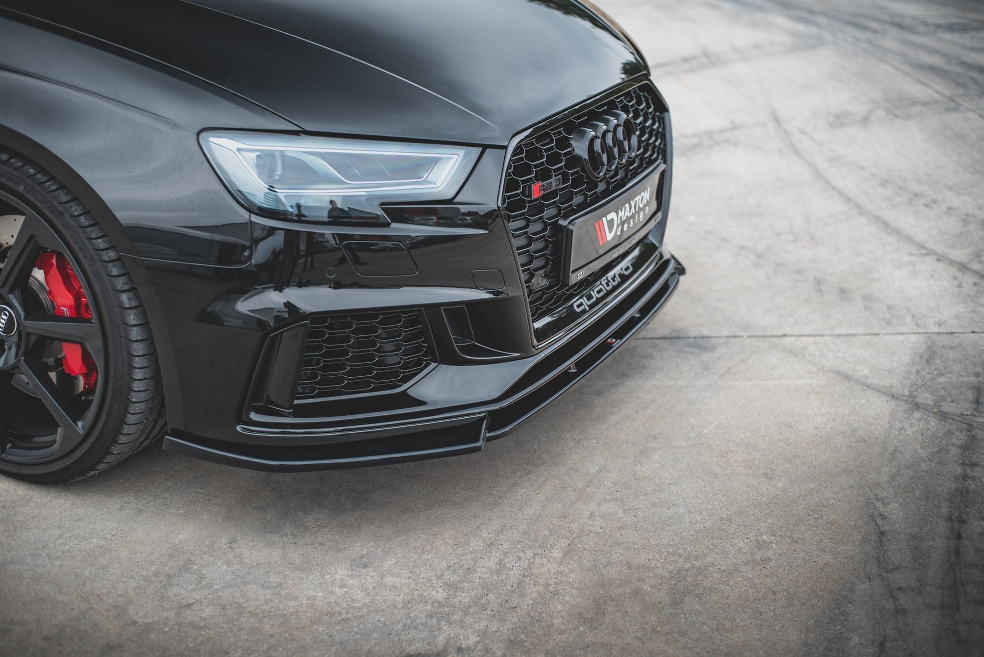Front Ansatz V.4 für Audi RS3 8V FL Sportback schwarz matt