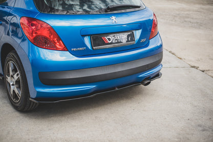 Heck Ansatz Flaps Diffusor für Peugeot 207 Sport schwarz matt