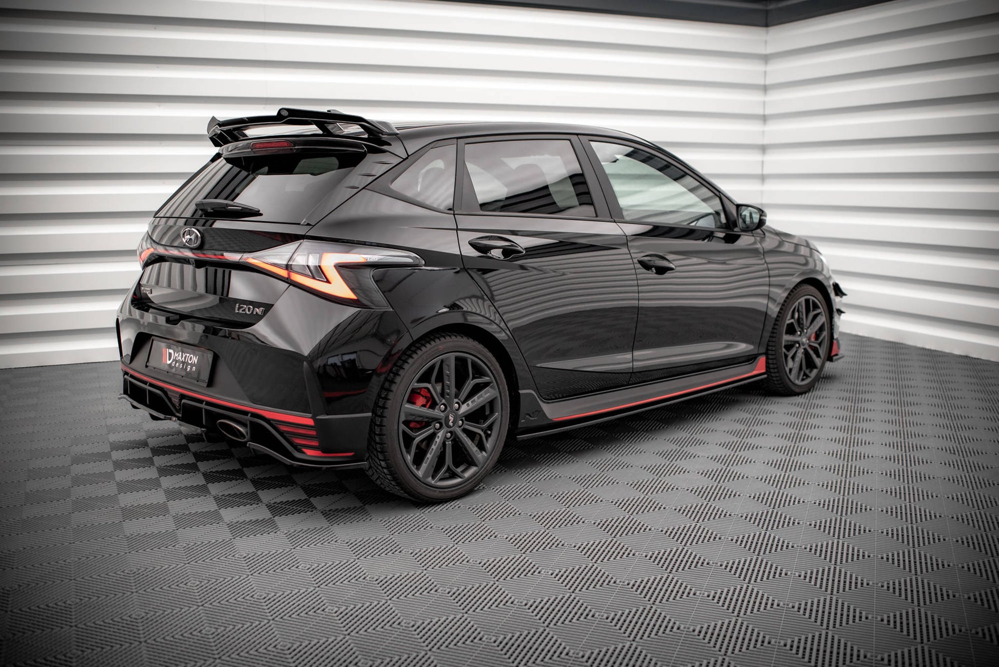 Seitenschweller Ansatz für Hyundai I20 N Mk3 schwarz Hochglanz