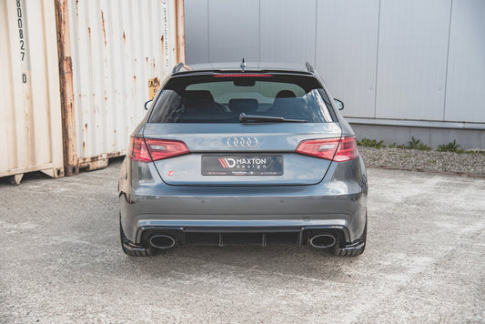 Heck Ansatz Flaps Diffusor V.1 für Audi RS3 8V Sportback schwarz matt