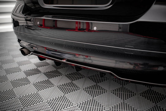 Mittlerer Diffusor Heck Ansatz DTM Look für BMW 3er Limousine E90 schwarz Hochglanz