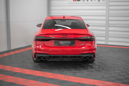 Mittlerer Diffusor Heck Ansatz für Audi S7 C8 schwarz Hochglanz
