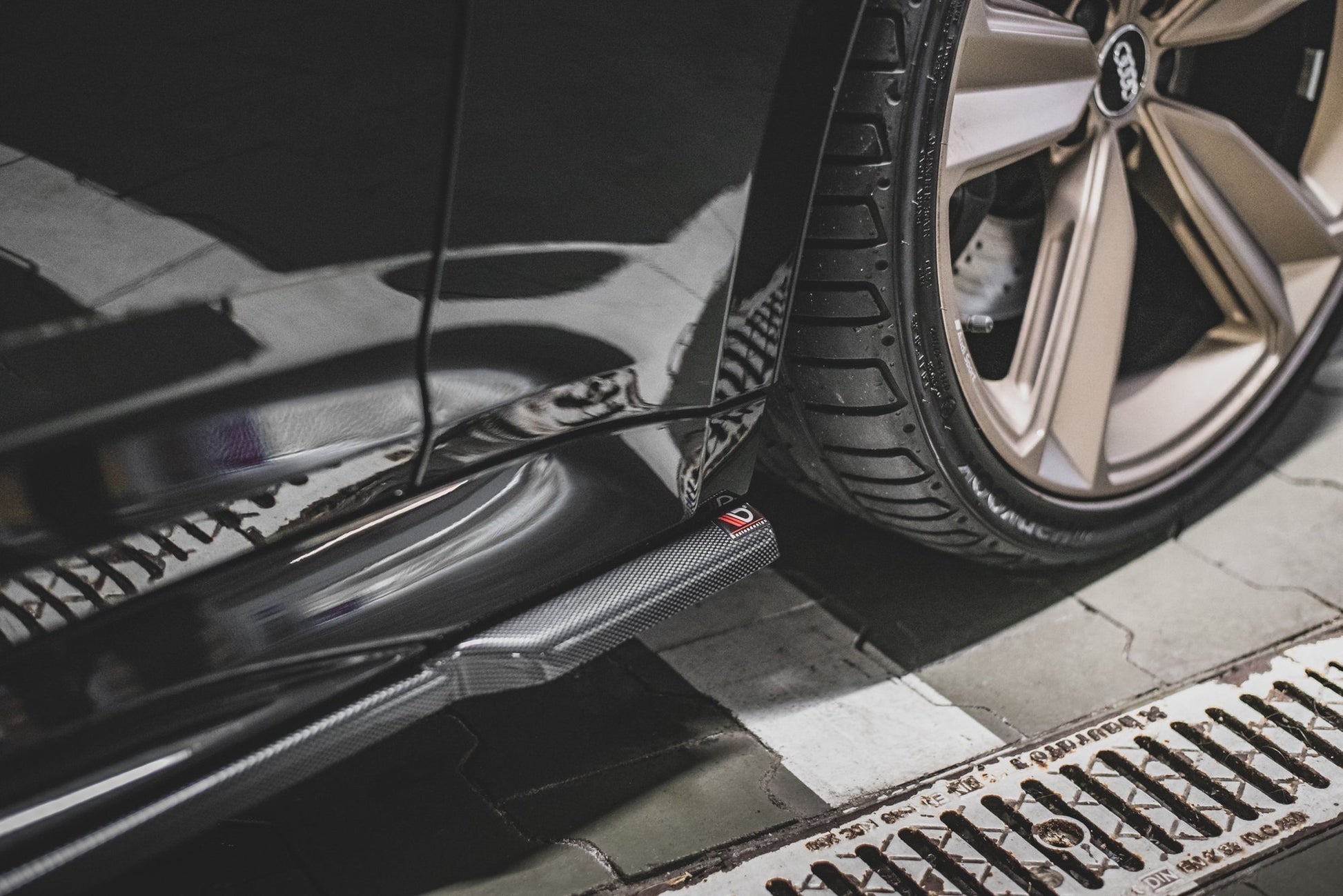Seitenschweller Ansatz für Audi RS5 Sportback F5 Facelift Carbon Look