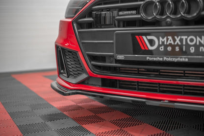 Front Ansatz V.1 für Audi A7 C8 S-Line / S7 C8 schwarz Hochglanz