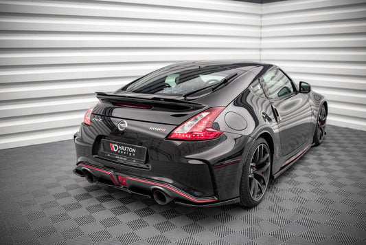 Heck Ansatz Flaps Diffusor für Nissan 370Z Nismo Facelift schwarz Hochglanz