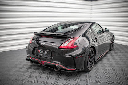 Heck Ansatz Flaps Diffusor für Nissan 370Z Nismo Facelift schwarz matt