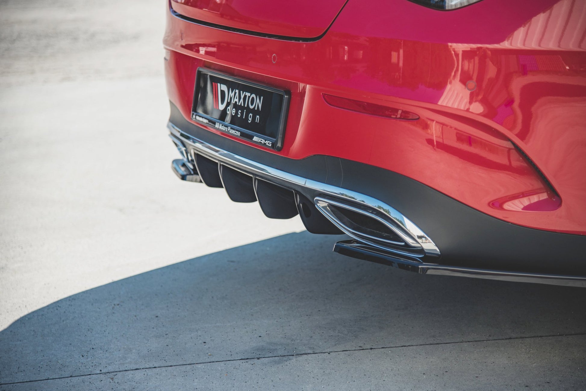 Diffusor Heck Ansatz für Mercedes-Benz CLA Shooting Brake AMG-Line X118 Carbon Look