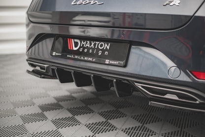Diffusor Heck Ansatz für Seat Leon FR ST Mk4 Carbon Look