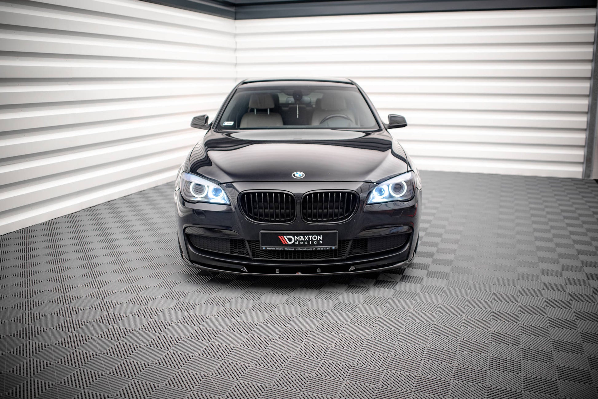 Front Ansatz V.2 für BMW 7 M-Paket F01 schwarz matt