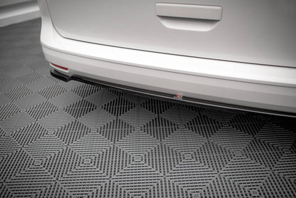 Mittlerer Diffusor Heck Ansatz für Volkswagen Caddy Mk5 schwarz Hochglanz