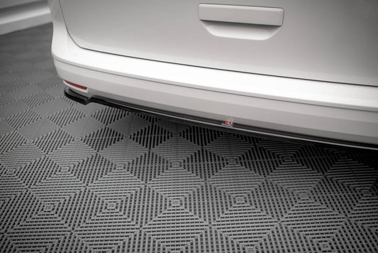 Mittlerer Diffusor Heck Ansatz für Volkswagen Caddy Mk5 schwarz Hochglanz