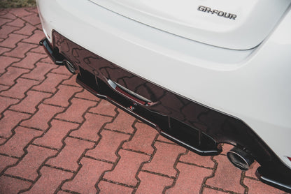 Mittlerer Diffusor Heck Ansatz für Toyota GR Yaris Mk4 schwarz matt