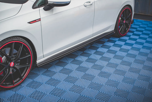 Seitenschweller Ansatz für Volkswagen Golf 8 GTI Carbon Look