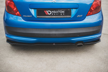 Heck Ansatz Flaps Diffusor für Peugeot 207 Sport schwarz matt