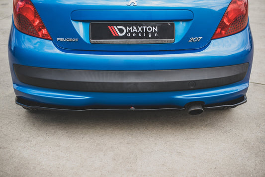 Heck Ansatz Flaps Diffusor für Peugeot 207 Sport Carbon Look