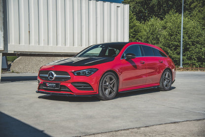 Seitenschweller Ansatz für Mercedes-Benz CLA AMG-Line C118 schwarz Hochglanz