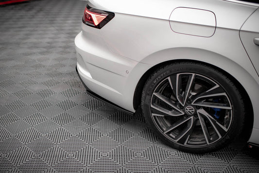 Heck Ansatz Flaps Diffusor für Volkswagen Arteon R Carbon Look