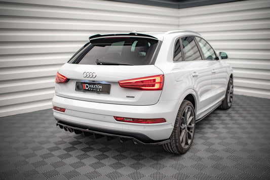 Spoiler CAP für Audi Q3 8U Facelift schwarz matt