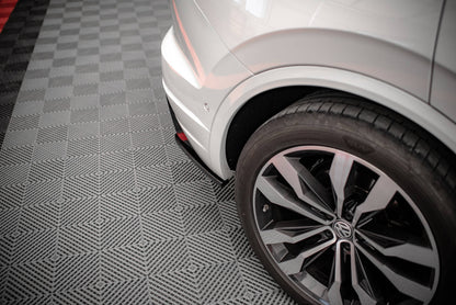 Heck Ansatz Flaps Diffusor für Volkswagen Touareg R-line Mk3 schwarz matt