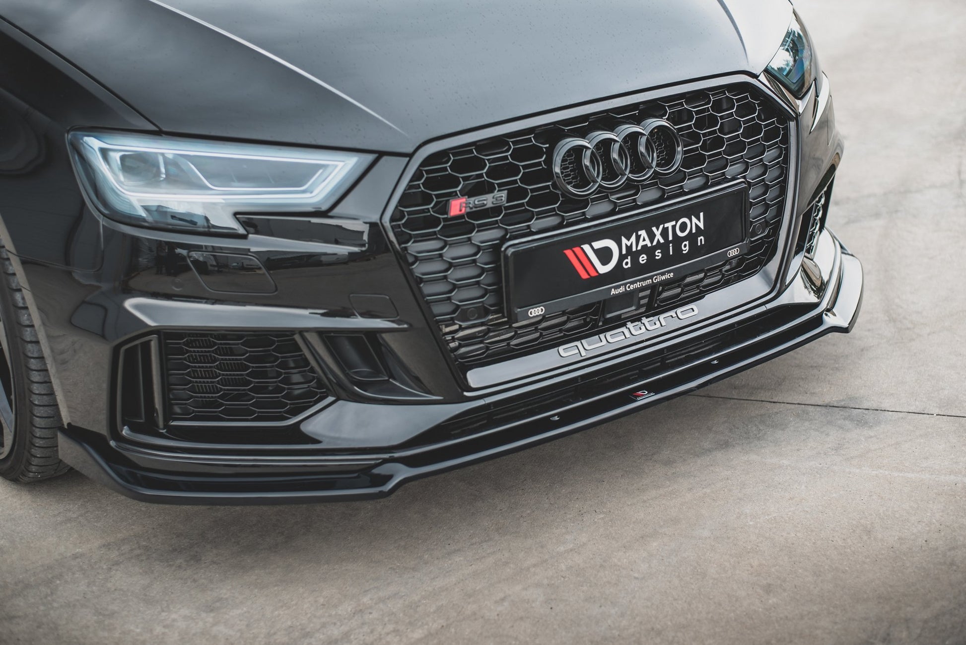 Front Ansatz V.3 für Audi RS3 8V FL Sportback schwarz matt
