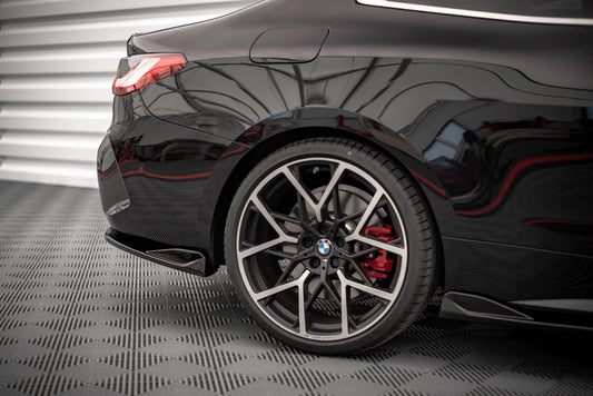 Heck Ansatz Flaps Diffusor V.2 für BMW 4er M-Paket G22 Carbon Look