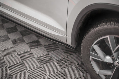 Seitenschweller Ansatz für Skoda Kodiaq Mk1 Sportline/RS schwarz Hochglanz