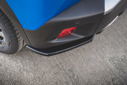 Mittlerer Diffusor Heck Ansatz DTM Look für Peugeot 2008 Mk2 schwarz matt