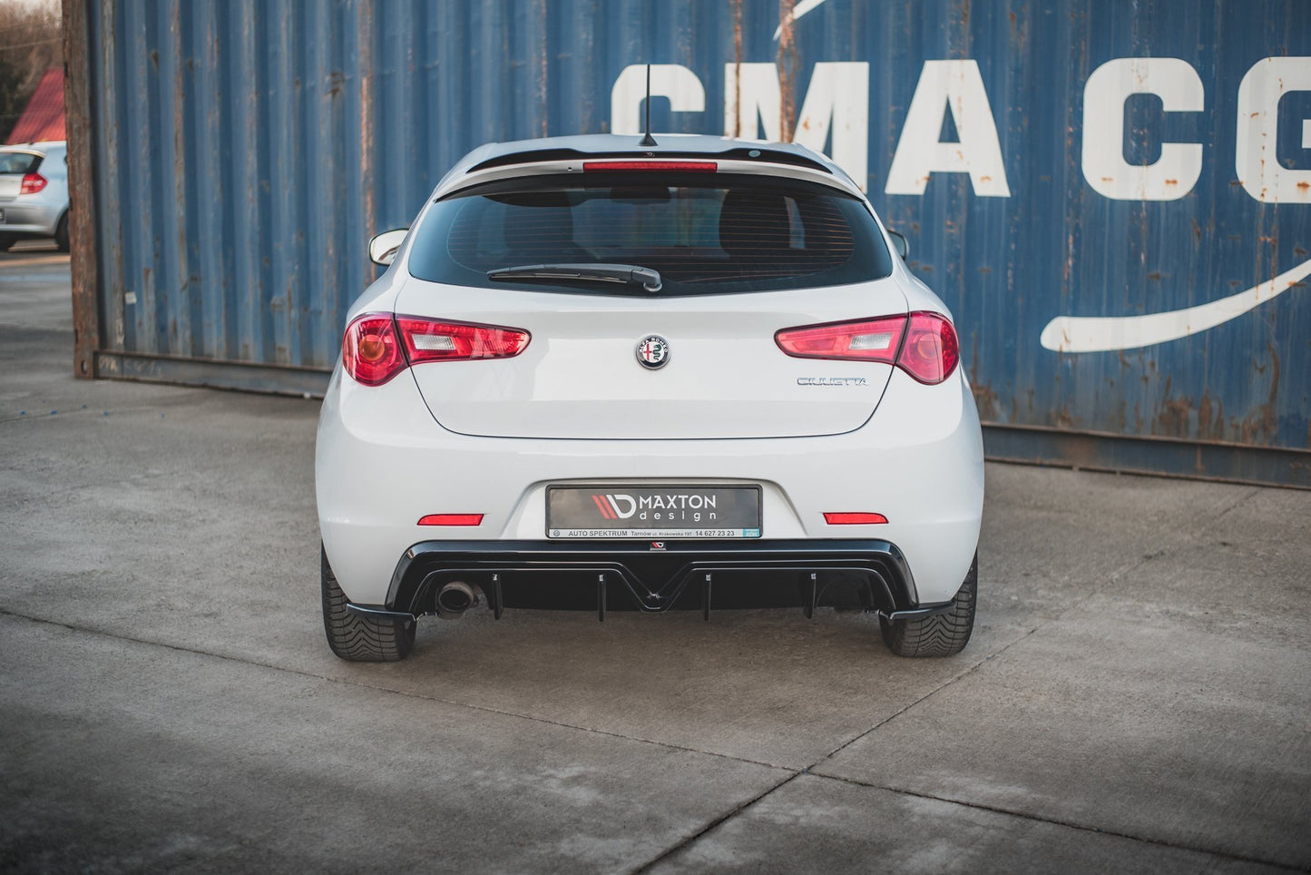 Heck Ansatz Flaps Diffusor V.3 für Alfa Romeo Giulietta Facelift schwarz matt