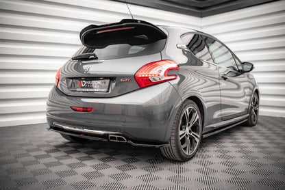 Heck Ansatz Flaps Diffusor für Peugeot 208 GTi Mk1 schwarz matt