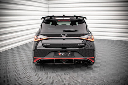 Mittlerer Diffusor Heck Ansatz DTM Look für Hyundai I20 N Mk3 schwarz matt