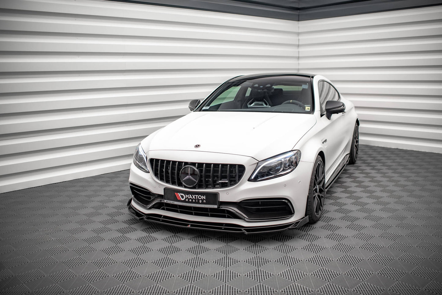 Front Ansatz V.2 für Mercedes-AMG C63 Coupe C205 Facelift schwarz matt