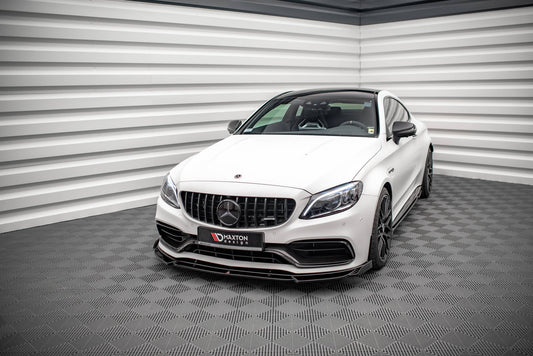 Front Ansatz V.2 für Mercedes-AMG C63 Coupe C205 Facelift schwarz matt