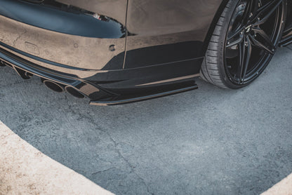 Heck Ansatz Flaps Diffusor V.2 für Audi S8 D4 Facelift Carbon Look