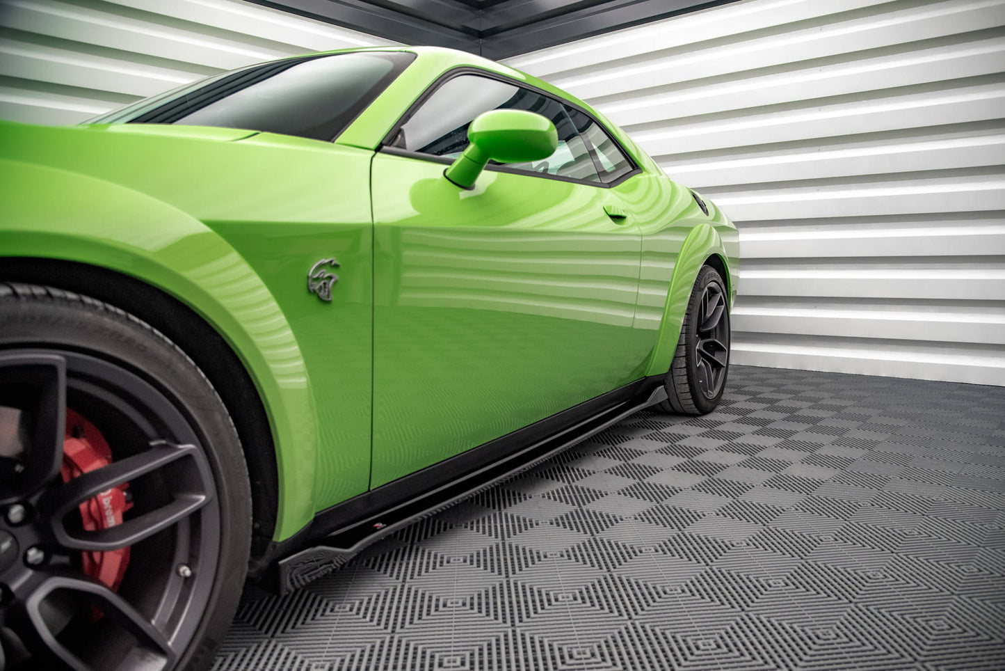 Seitenschweller Ansatz für Dodge Challenger SRT Hellcat Mk3 schwarz matt