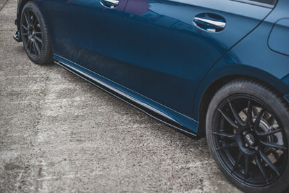 Seitenschweller Ansatz für V.1 für  Mercedes A35 AMG / AMG-Line W177  schwarz matt